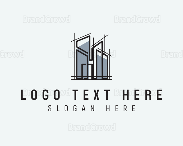 Industrial Building Scaffolding Logo