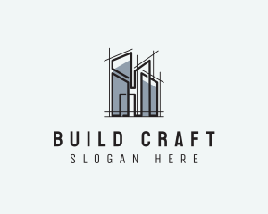 Industrial Building Scaffolding logo design