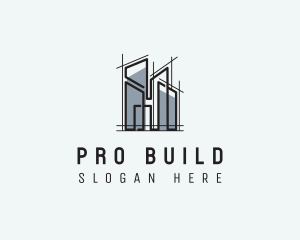 Industrial Building Scaffolding logo design