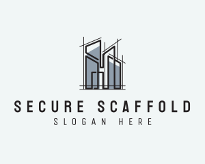 Scaffolding - Industrial Building Scaffolding logo design