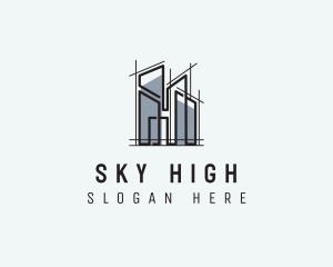 Scaffolding - Industrial Building Scaffolding logo design