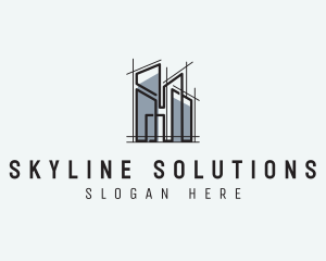 Highrise - Industrial Building Scaffolding logo design