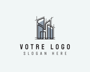 Architect - Industrial Building Scaffolding logo design