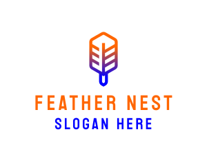 Writing Pen Feather logo design