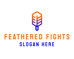 Writing Pen Feather logo design