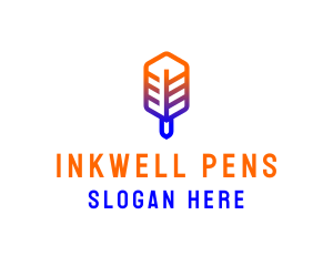 Pen - Writing Pen Feather logo design