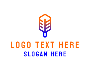 Stationery - Writing Pen Feather logo design