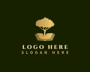 Luxe - Tree Book Education logo design