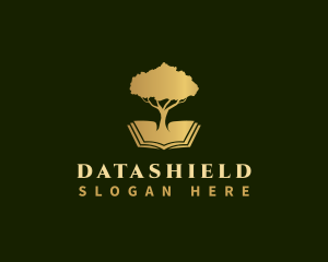 Gold - Tree Book Education logo design