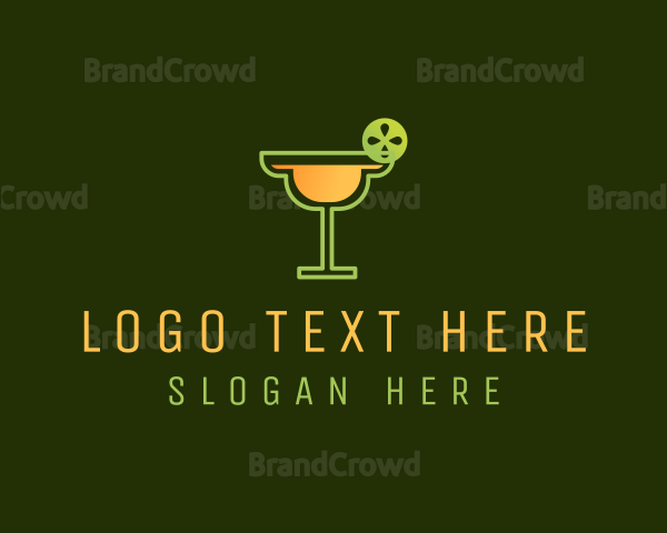 Lime Margarita Cocktail Logo