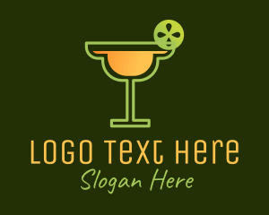 Cocktail Bar - Lime Margarita Cocktail logo design