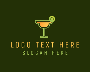 Liqueur - Lime Margarita Cocktail logo design