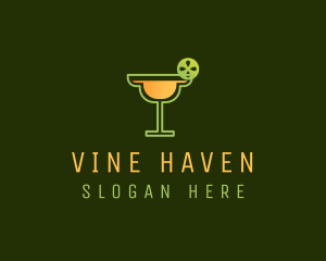 Lime Margarita Cocktail logo design