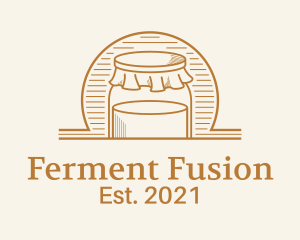 Fermented Kombucha Jam Jar logo design