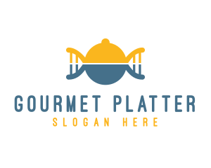 Platter - Cloche Catering DNA logo design