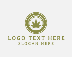 Cannabis Shop - Marijuana Leaf Dispensary logo design