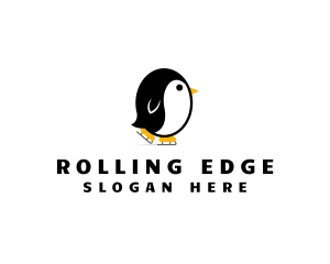 Skating - Ice Skating Penguin logo design