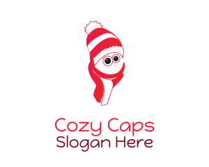 Snowman Beanie & Scarf logo design