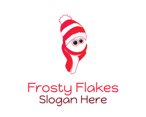 Snowman Beanie & Scarf logo design