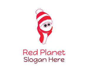 Snowman Beanie & Scarf logo design