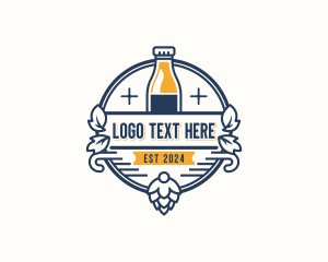 Weizen Glass - Brewery Beer Liquor logo design