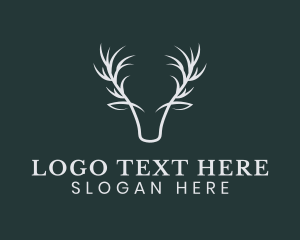 Stag - White Deer Stag logo design
