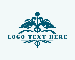 Lab - Medical Pharmacy Caduceus logo design