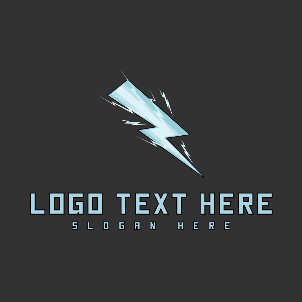 Ice Blue Lightning Logo | BrandCrowd Logo Maker