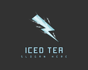 Ice Blue Lightning logo design