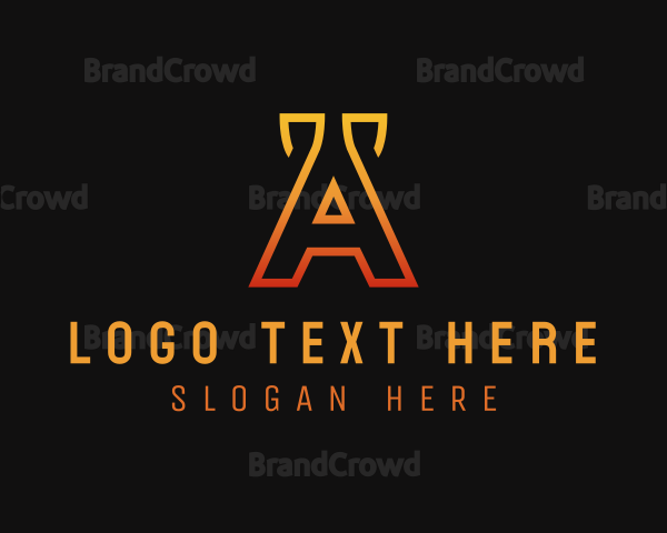 Orange Generic Letter A Logo