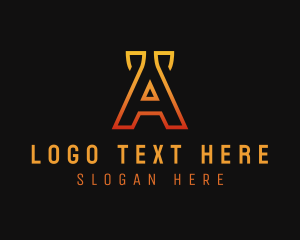 Telecommunication - Orange Generic Letter A logo design
