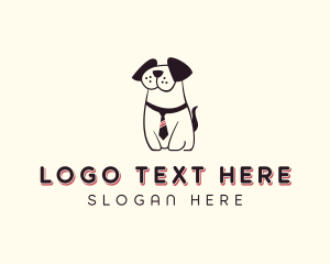 Kennel - Puppy Dog Necktie logo design