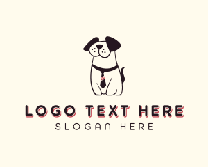 Fashion - Puppy Dog Necktie logo design