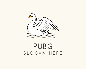 Water Swan Bird  Logo