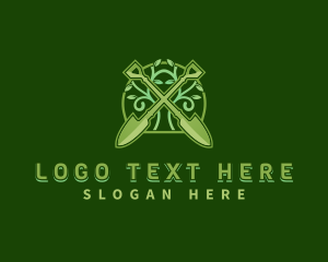 Lawn - Shovel Vine Plant logo design