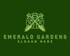 Shovel Vine Plant logo design