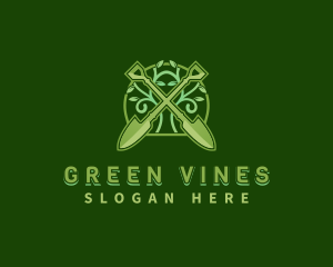 Shovel Vine Plant logo design