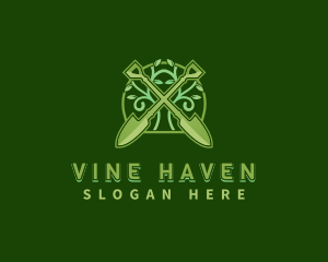 Shovel Vine Plant logo design