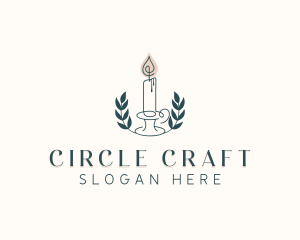 Candle Wreath Wellness logo design