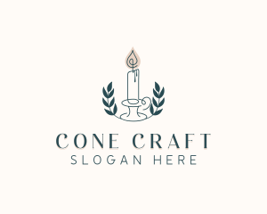 Candle Wreath Wellness logo design