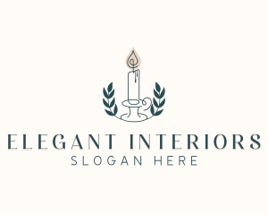 Candle Wreath Wellness logo design