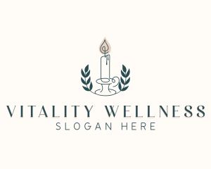 Candle Wreath Wellness logo design