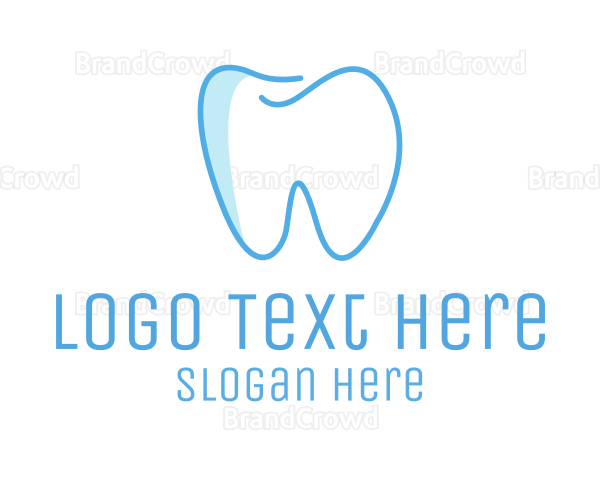 Dental Blue Tooth Dentist Logo