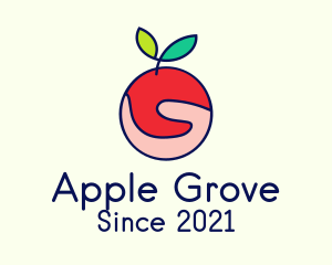 Hand Apple Fruit  logo design