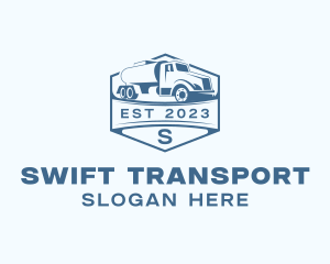 Fuel Truck Transportation logo design