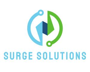 Surge - Industrial Technology Circuit logo design