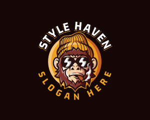Hipster Monkey Cigarette Logo
