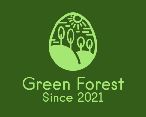 Green Field Egg logo design