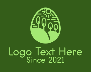 Field - Green Field Egg logo design