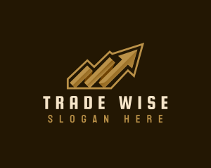 Trader - Arrow Graph Trading logo design